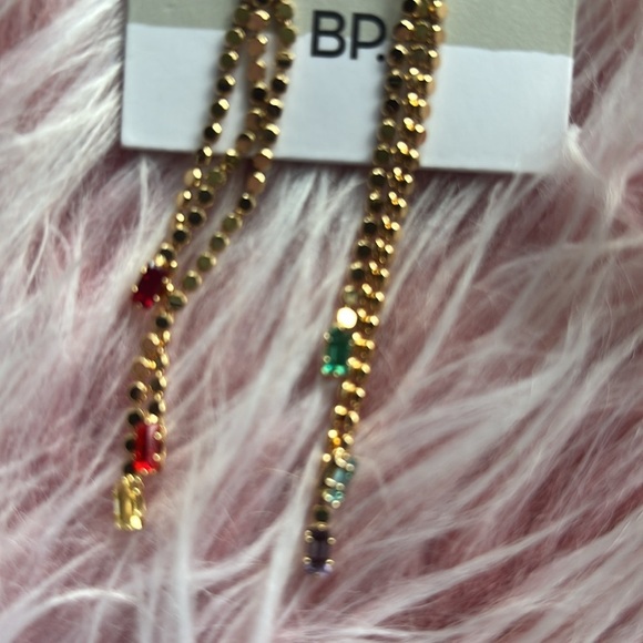 NWT BP Red/Green/Gold Drop Earrings from Nordstrom - Picture 2 of 4